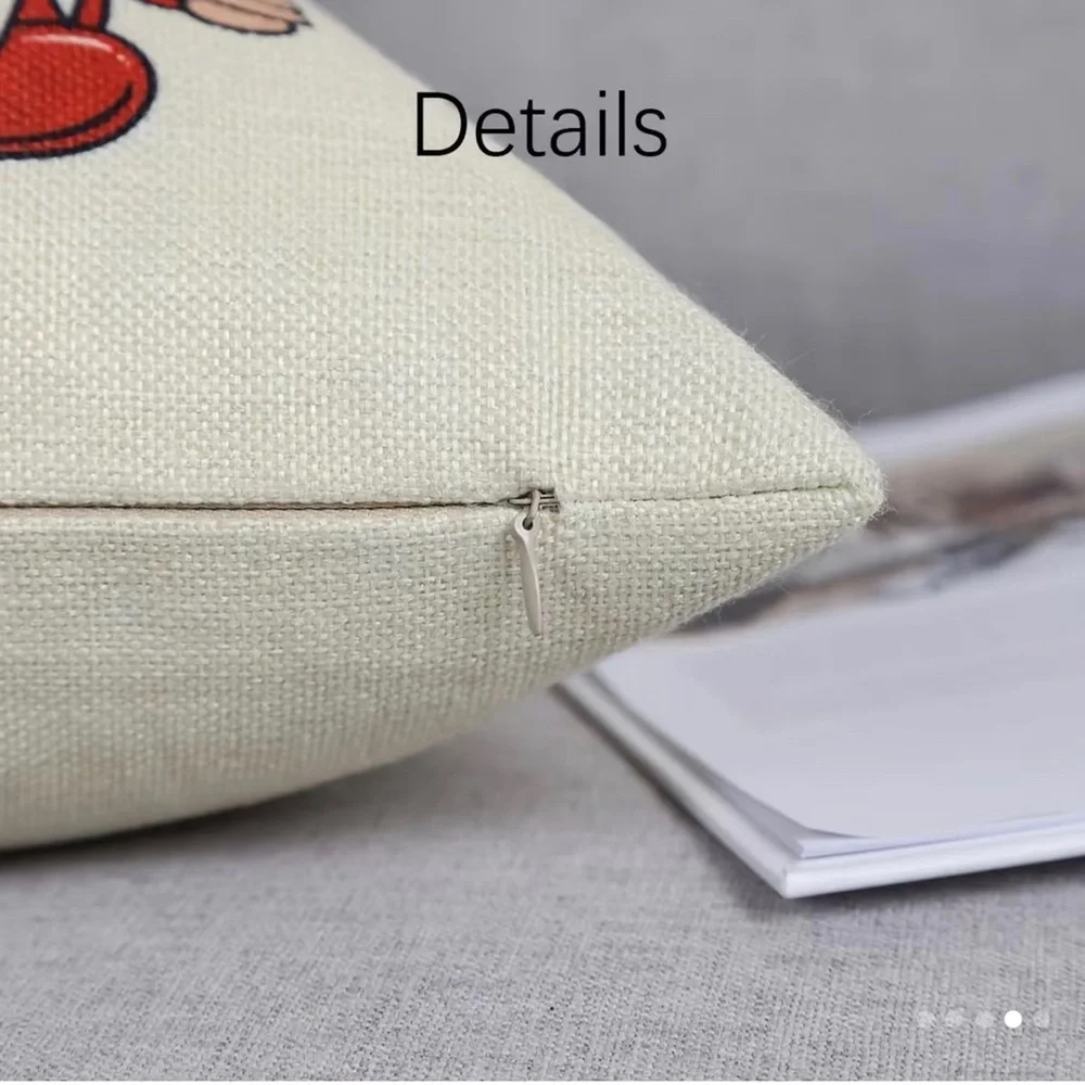 4pcs, Family & Home Throw Pillowcase Linen Cushion Cover For Living Room B12